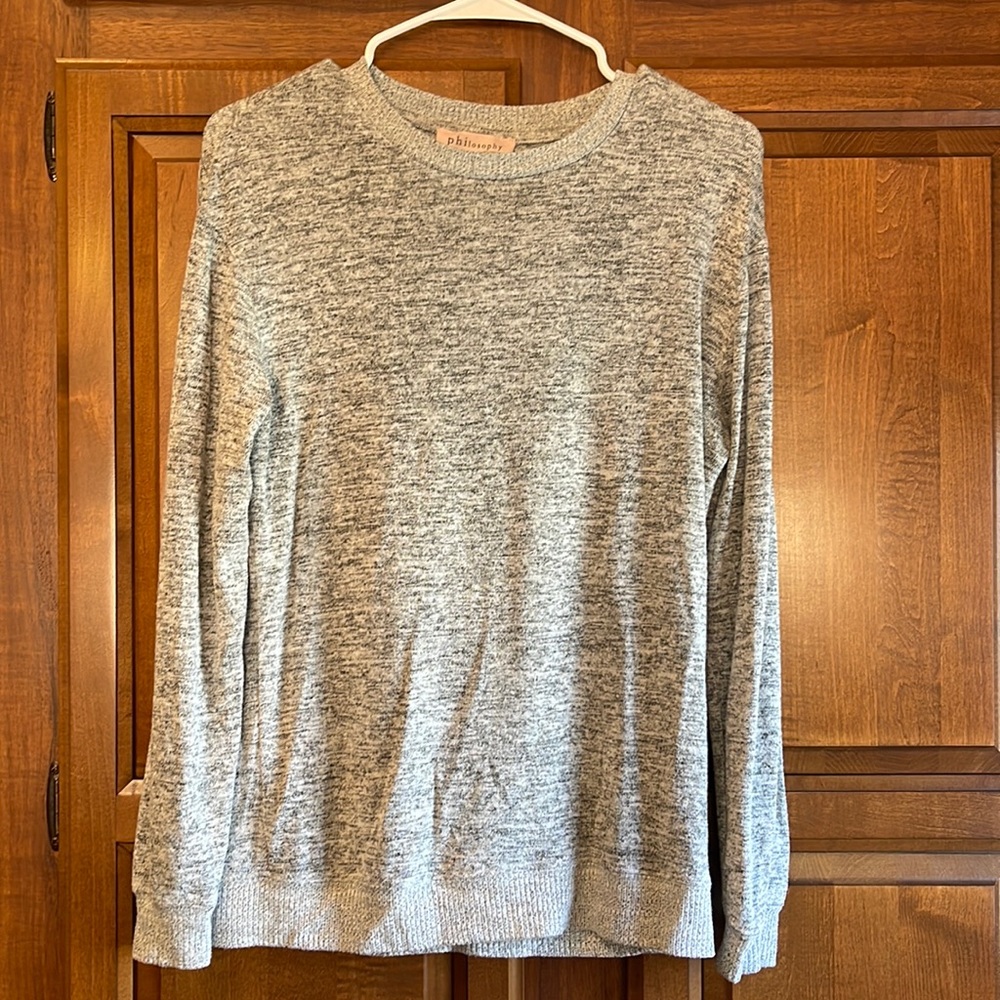 Philosophy light gray sweater. Size small.